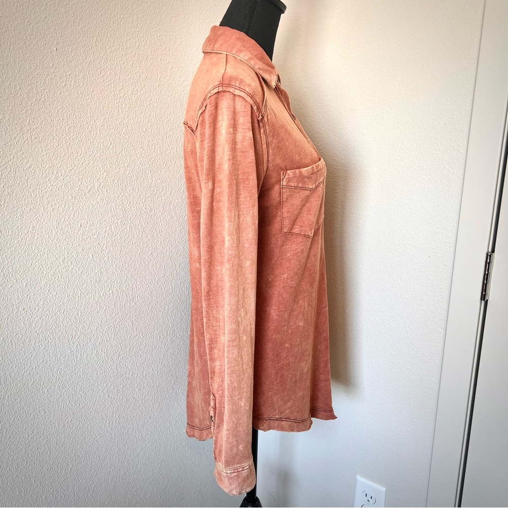 Gilded Intent Soft Marbled Button Down Shirt - image 7